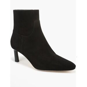 Veronica Beard Black Suede Pointed Toe Kitten Heel Ankle Booties Womens 6.5